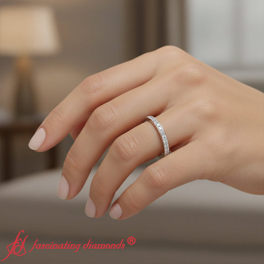 0.25 Ct. Princess Channel Wedding Band