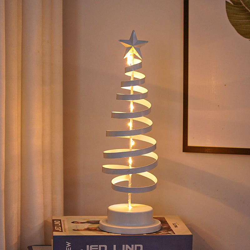 LED Spiral Christmas Tree Desk Lamp Decor