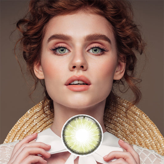 1Pair FDA Certificate Eyes Beautiful Pupil Colorful Girl Cosplay Contact Lenses Purely green