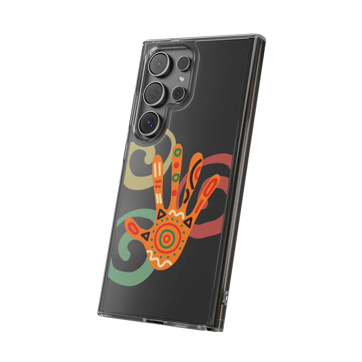 Clear Cases Colorful Hand Print design