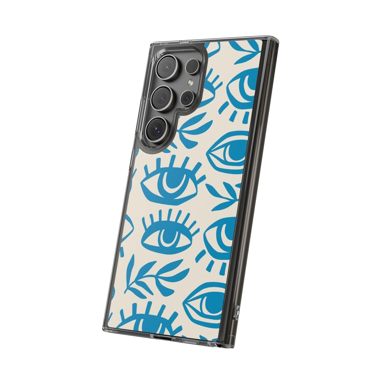 Eyes And Leaves Pattern Clear Cases