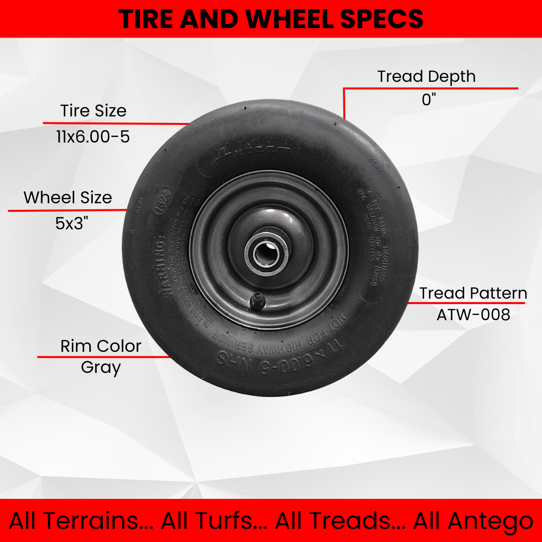 11x6.00-5 Tire Wheel Assy to Perfectly Replace Ariens/Gravely 07101105. Fits on Ikon XL Zero Turn (Qty: 1)