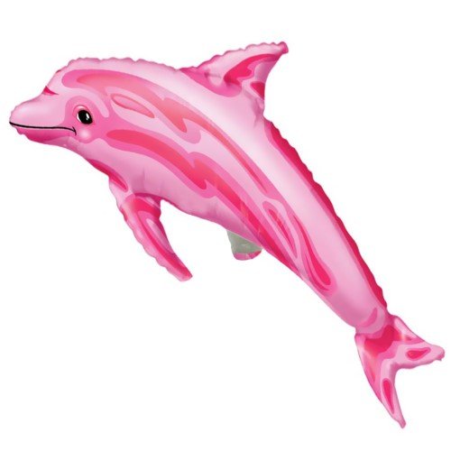14" Pink Smiling Dolphin