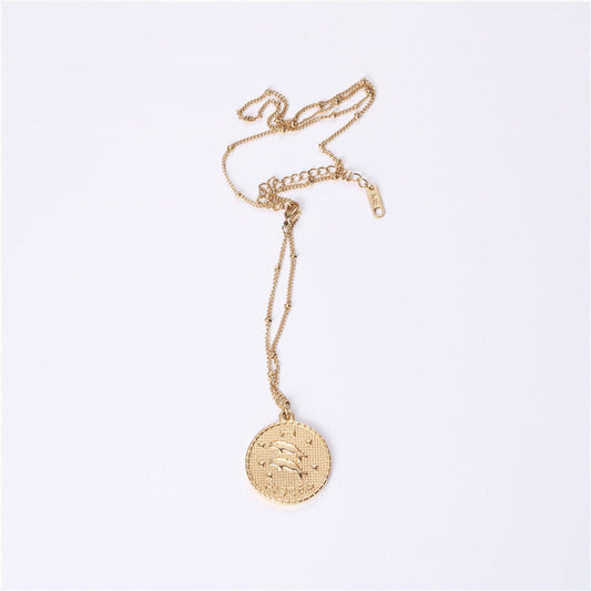 Twelve Constellation Coin Necklace
