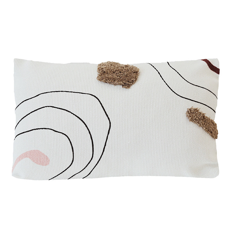 Abstract Line Tufted Throw Pillow