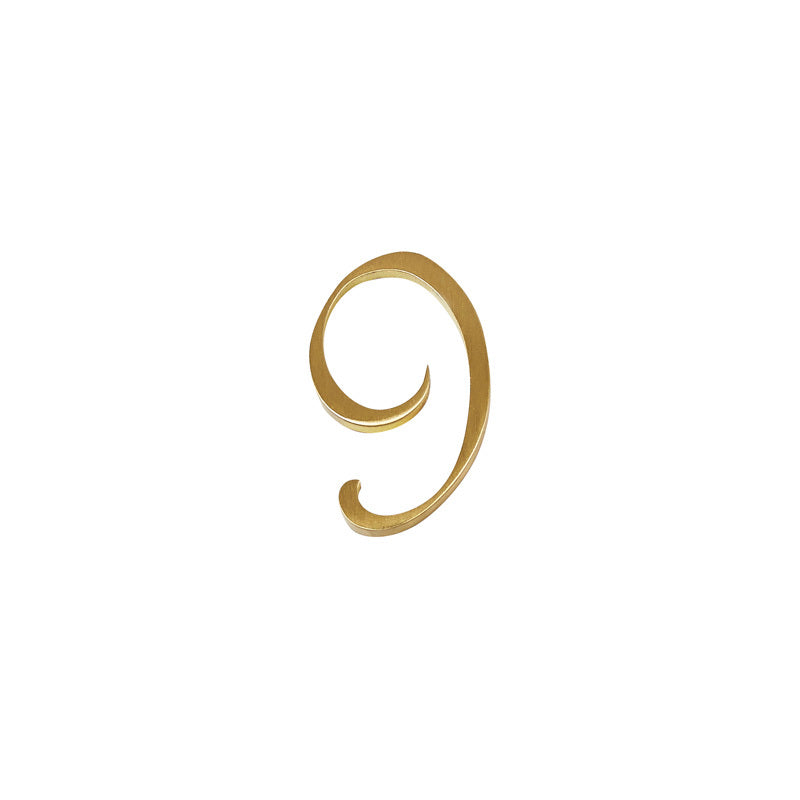 Retro Brass House Number Plate