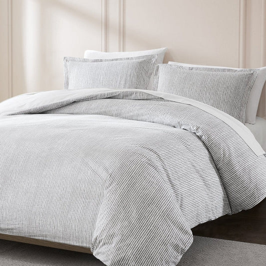 Lima Stripe Cotton Duvet Cover Set
