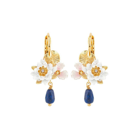 Jardin Monet Vintage Flower Enamel Earrings