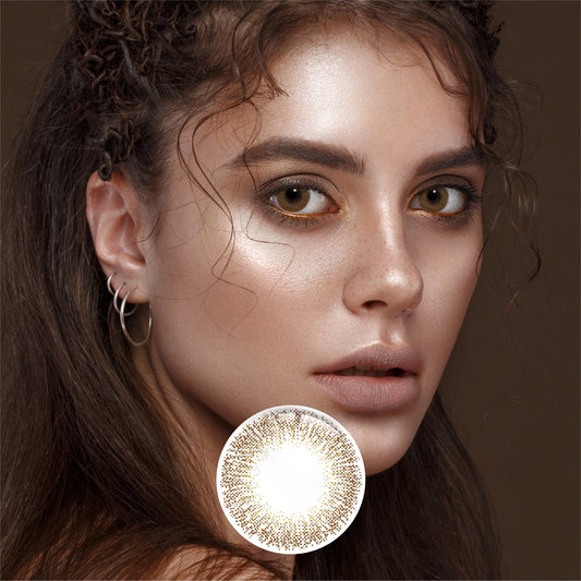 1Pair FDA Certificate Eyes Beautiful Pupil Colorful Girl Cosplay Contact Lenses GYPSOPHILA BROWN
