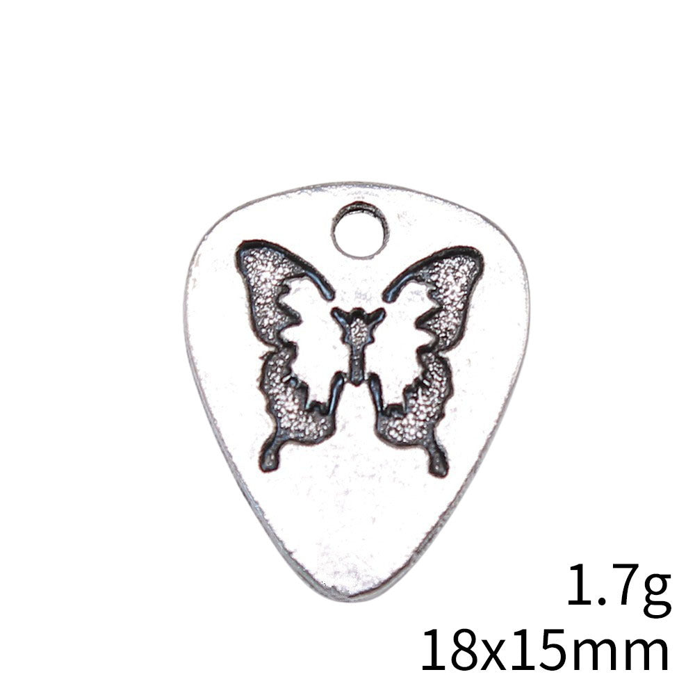 Silver Butterfly Pendant Vintage Zinc Alloy DIY