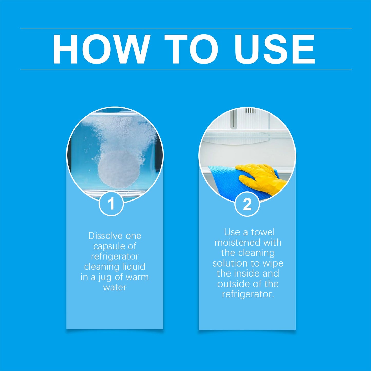 Refrigerator Cleaning Effervescent Tablet Kitchen Refrigerator Cleaning Anti-Oil Anti-Odor Multi-Purpose Cleaning Tablet