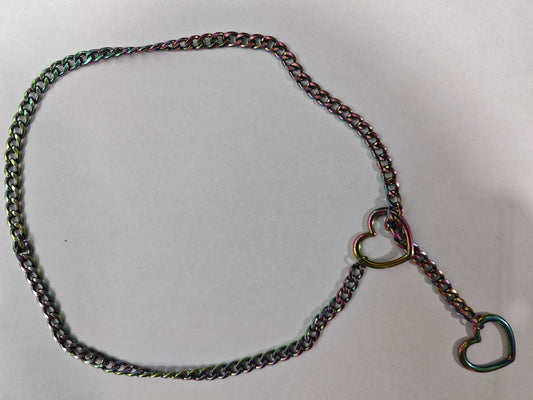 Gothic Cuban Adjustable Love Heart Necklace