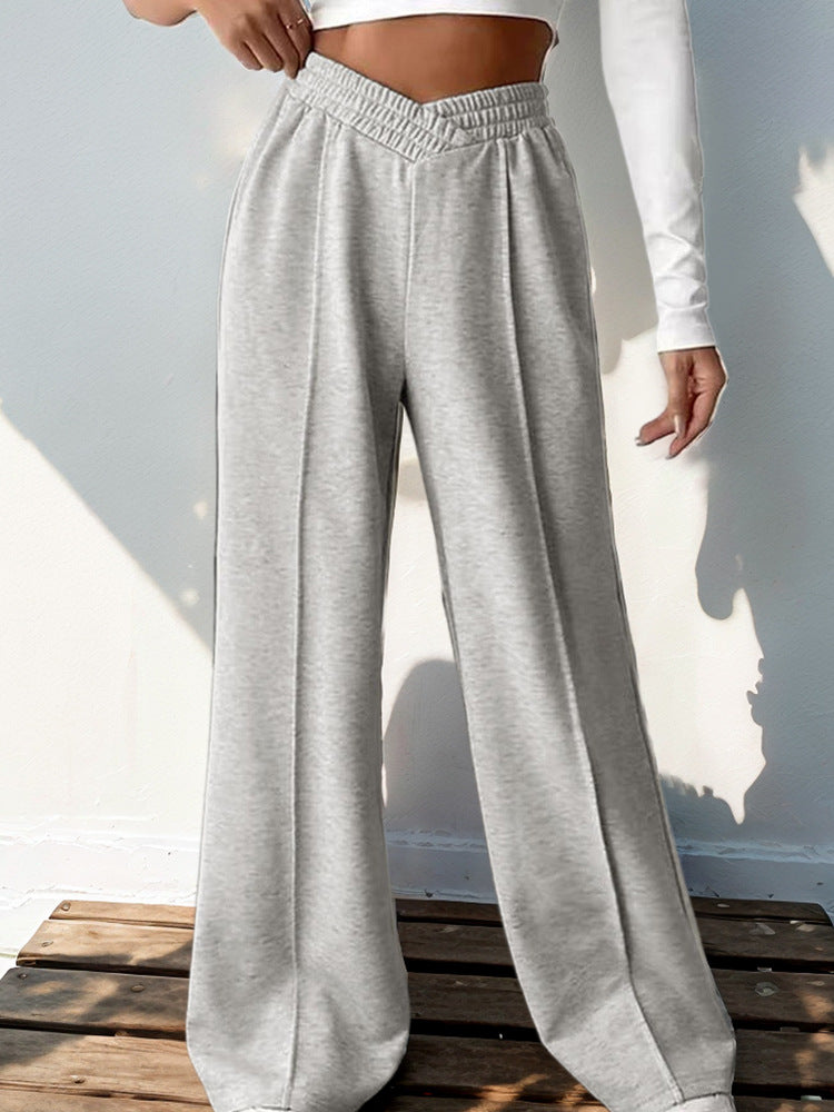 Elastic Waist Wide Leg Pants