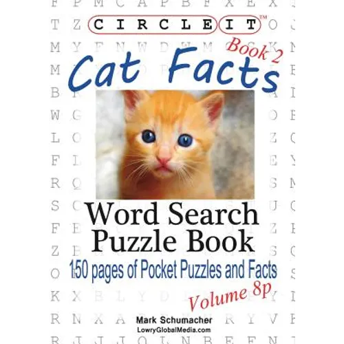 Circle It, Cat Facts, Pocket Size, Book 2, Word Search, Puzzle Book