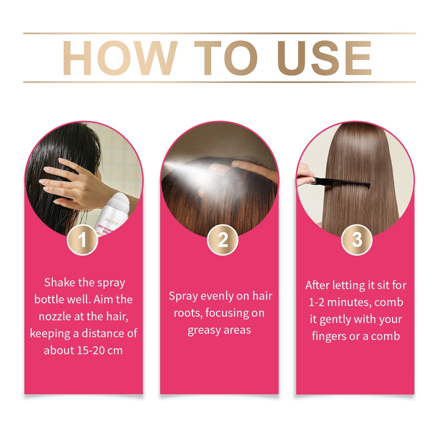 Dry Hair Spray Lazy Fluffy Hair Gel Refreshing Degreasing Hair Leave-In Styling Long Duration Dry Hair Spray