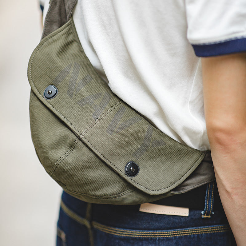 Army Green Canvas Tool Bag Vintage Style