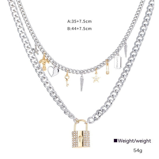 Exquisite Punk Copper Alloy Pendant Necklace