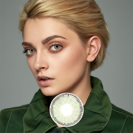 1Pair FDA Certificate Eyes Beautiful Pupil Colorful Girl Cosplay Contact Lenses EMILY GREEN