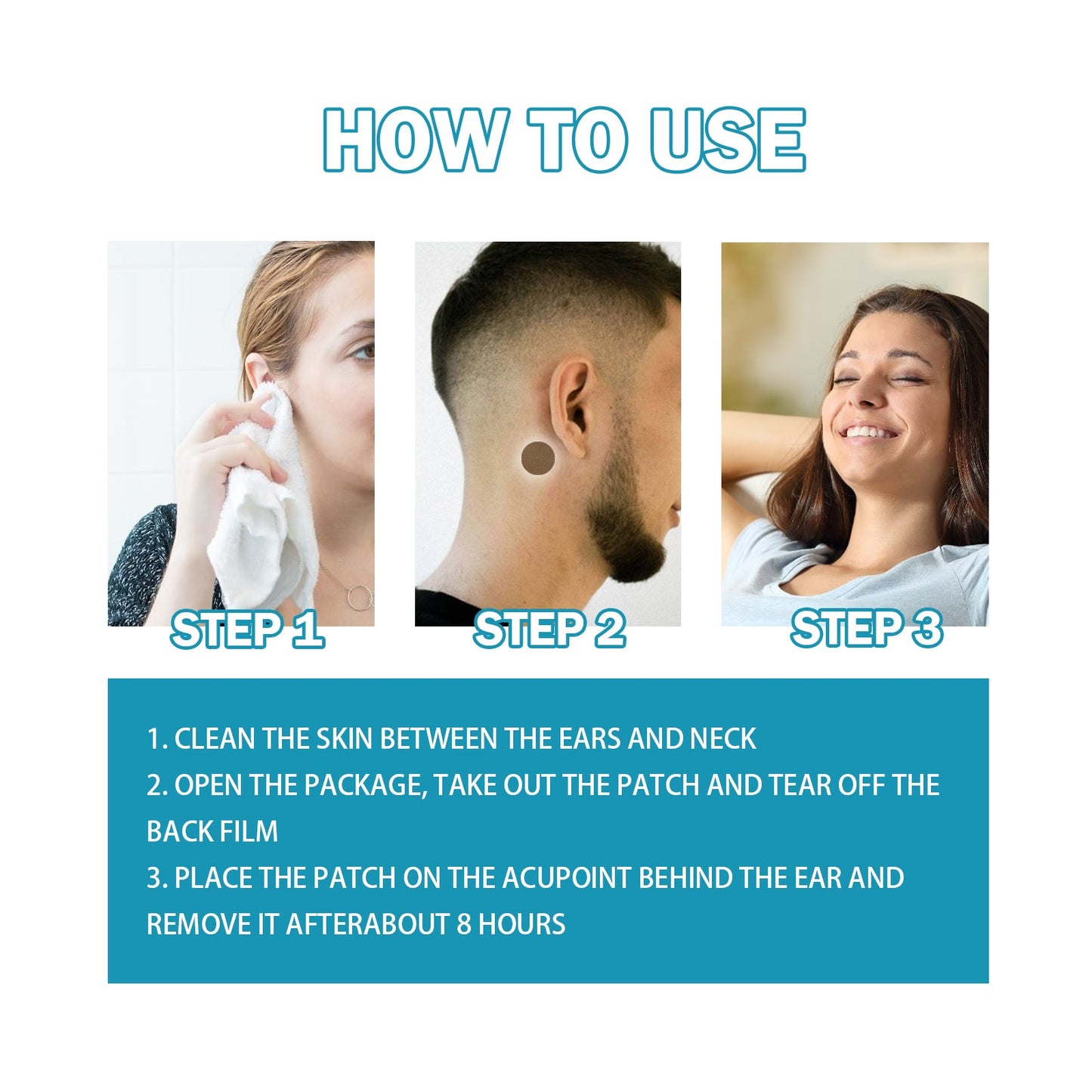 Ear Care Patch, Relieve Ear Plug Ear Ringing Ear Kang Hearing Discomfort Dizziness Head Care Patch