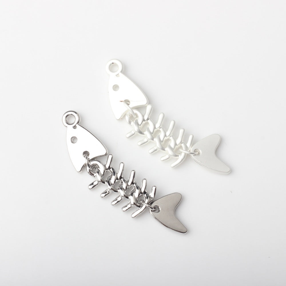 Alloy Fishbone Pendant for DIY Jewelry