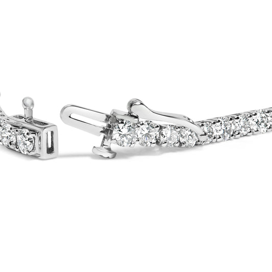 14K White Gold 6.00 Cttw Lab Grown Diamond Classic Tennis Bracelet - 7.25"