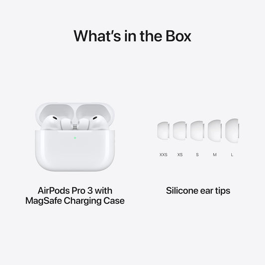 Apple AirPods Pro (3rd Generation) with MagSafe Charging Case (USB‑C) – Active Noise Cancellation, Adaptive Audio, Heart Rate Sensing, Personalized Spatial Audio