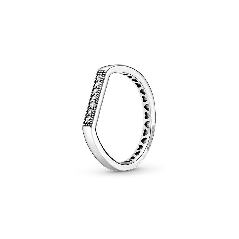 White Copper Plating Fashion Multilateral Ring