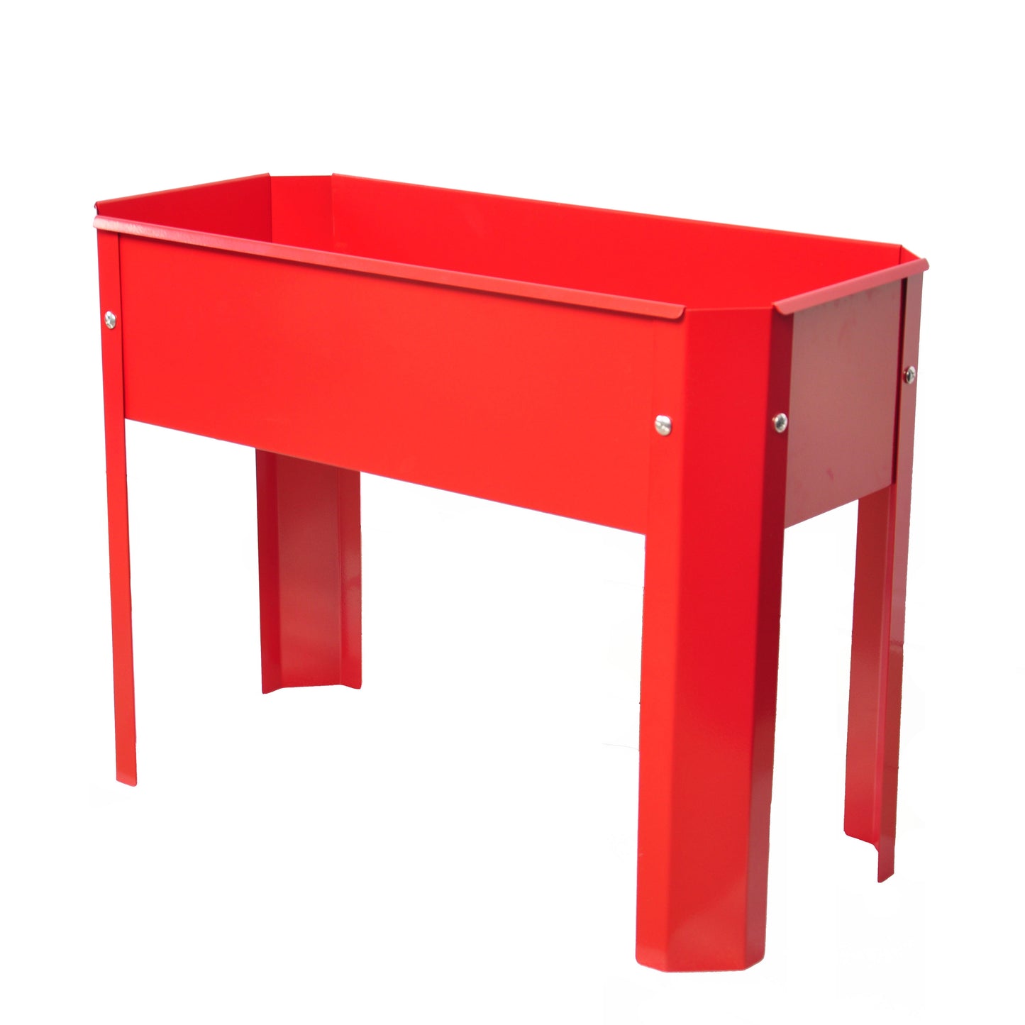 Elevated garden bed.metal elevated outdoor flowerpot box.suitable for backyard and terrace.large flowerpot. Red x 2