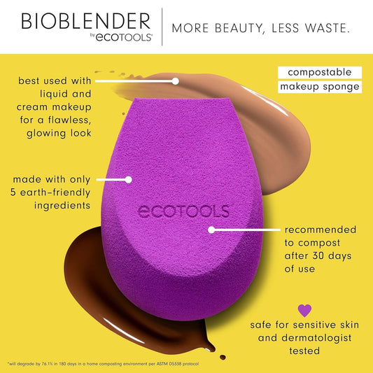 EcoTools Bioblender Compostable Makeup Sponge — Flawless Blending Meets Sustainability