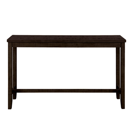 TOPMAX 4 Pieces Counter Height Table with Fabric Padded Stools, Rustic Bar Dining Set with Socket, Brown