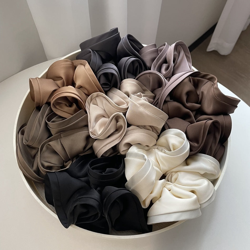 French Retro Satin Hair Ring Women's