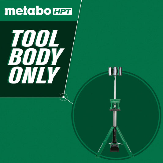 Metabo HPT UB18DGQ4M 18V MultiVolt™ Cordless 4,000 Lumen LED Tripod Site Light