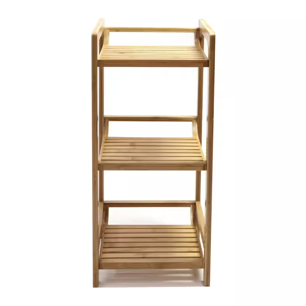 Eco-Friendly 3-Tier Bamboo Shelf – Water-Resistant Storage for Bath, Spa, or Outdoor Use