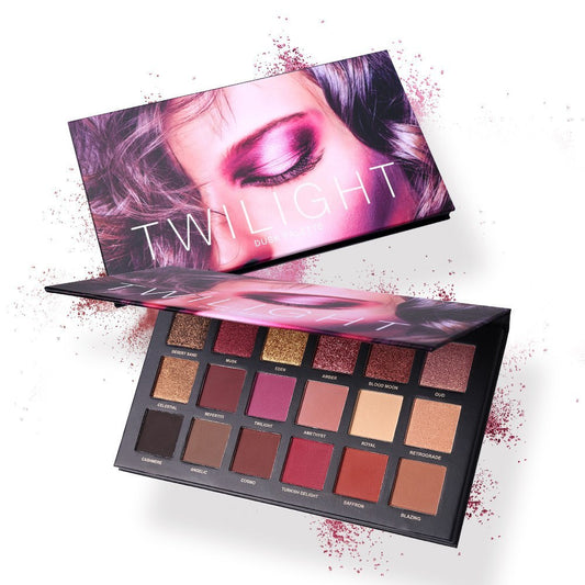 18-Color Eye Shadow Palette: Matte & Shimmer Velvet Pigments