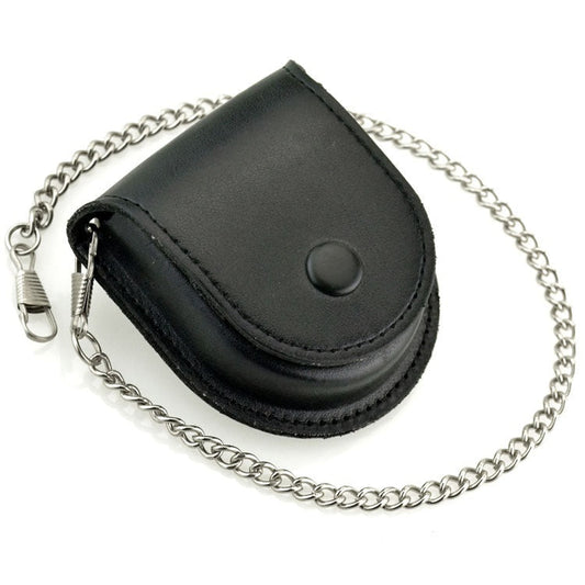 New Black 181 Retro Denim Leather Pocket Watch