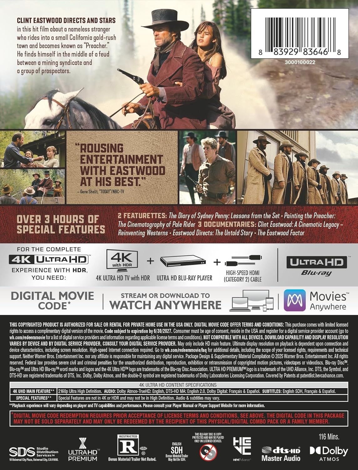 Pale Rider - Limited Edition Steelbook (4K Ultra HD + Digital)