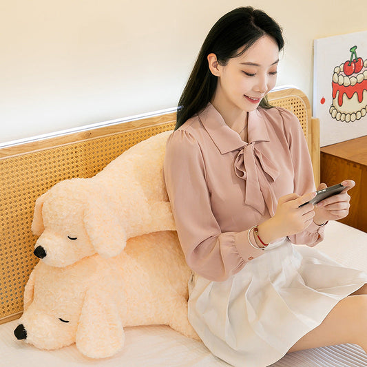 Poodle Doll Super Soft Long Pillow for Lying Dogs Bedside Pillow Doll