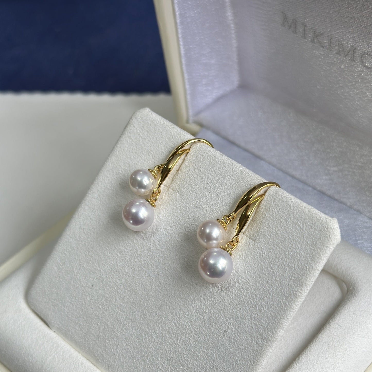 925 Yin Su Pearl Stud Earrings Ear Hooks