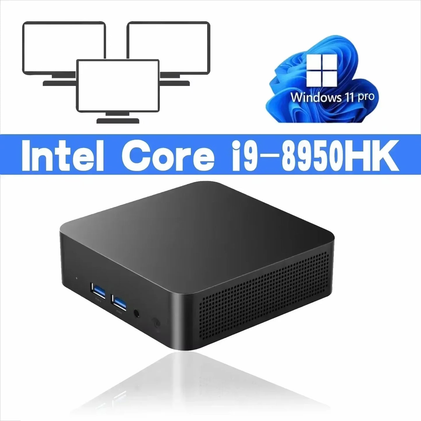 Windows 11 Mini Computer 16GB 1TB 2TB SSD Mini PC Portable Intel Core i9 8950HK/N5095A 1000M Ethernet Gaming PC Desktop Mini PC