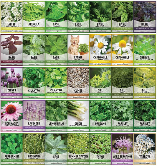 Gardeners Seed Vault Kit - 70 Varieties of Vegetable and Herb Seeds for Your Garden
