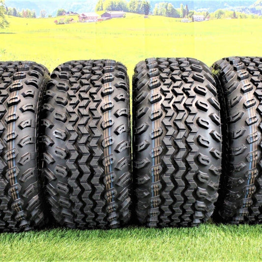 (Qty: 1) 23x10.50-12 4 Ply Golf/ATVUTV/RTV Tires & Charcoal Grey Wheels ATW-013