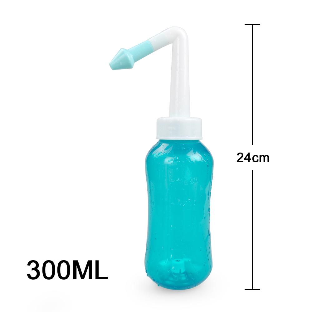 ELERA 300ml Double Nozzles Nasal Irrigator Wash Nasal Irrigation Pot Cleaner Bottle