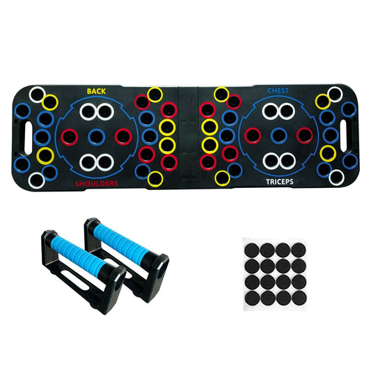 54 hole Multifunctional Training Push Up Muscle Board Foldable Push Up Board With Resistance Rope