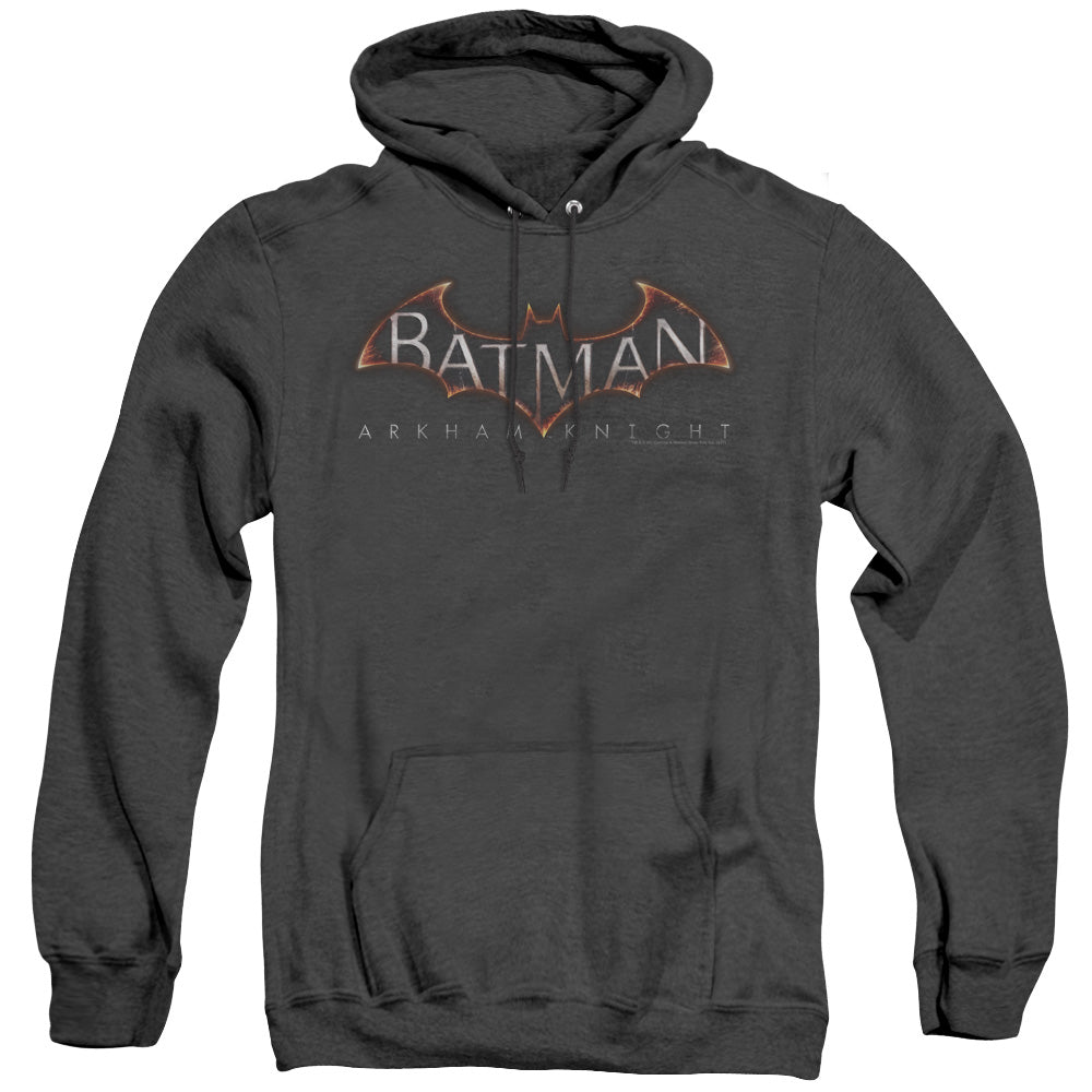 Batman Arkham Knight Logo Heather Mens Hoodie Black Officially Licensed