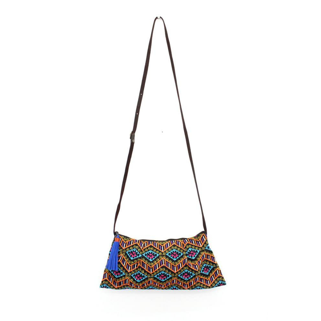 Geometric Crossbody Embroidered Bag - Thailand