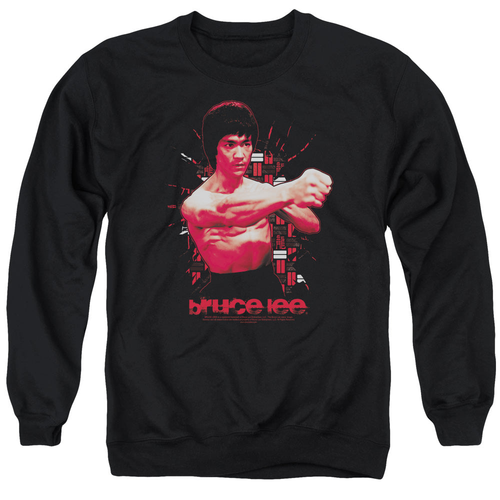 Bruce Lee The Shattering Fist Mens Crewneck Sweatshirt Black Officially Licensed