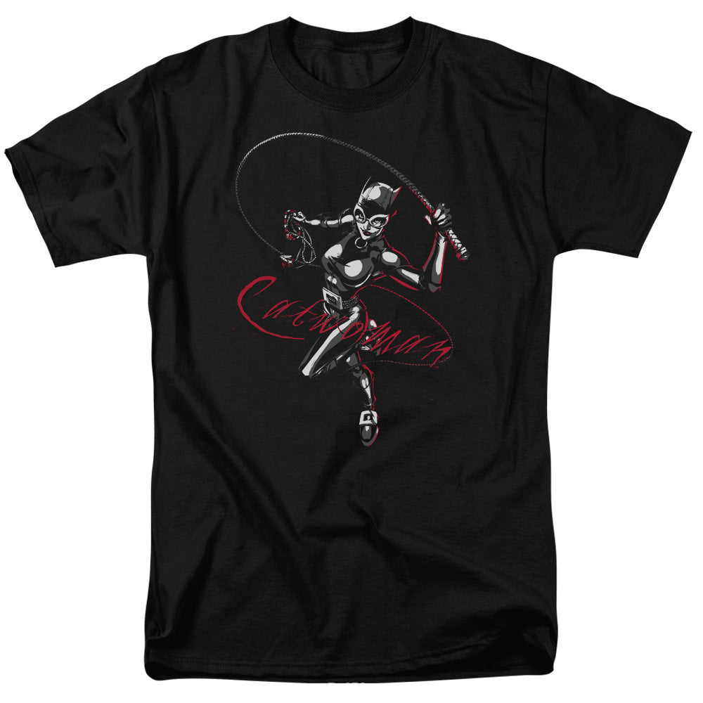 Batman Kiten With A Whip Mens T Shirt Black Officially Licensed