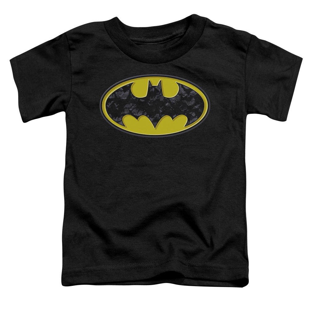 Batman Bats In Logo Toddler Kids Youth T Shirt Black Officially Licensed