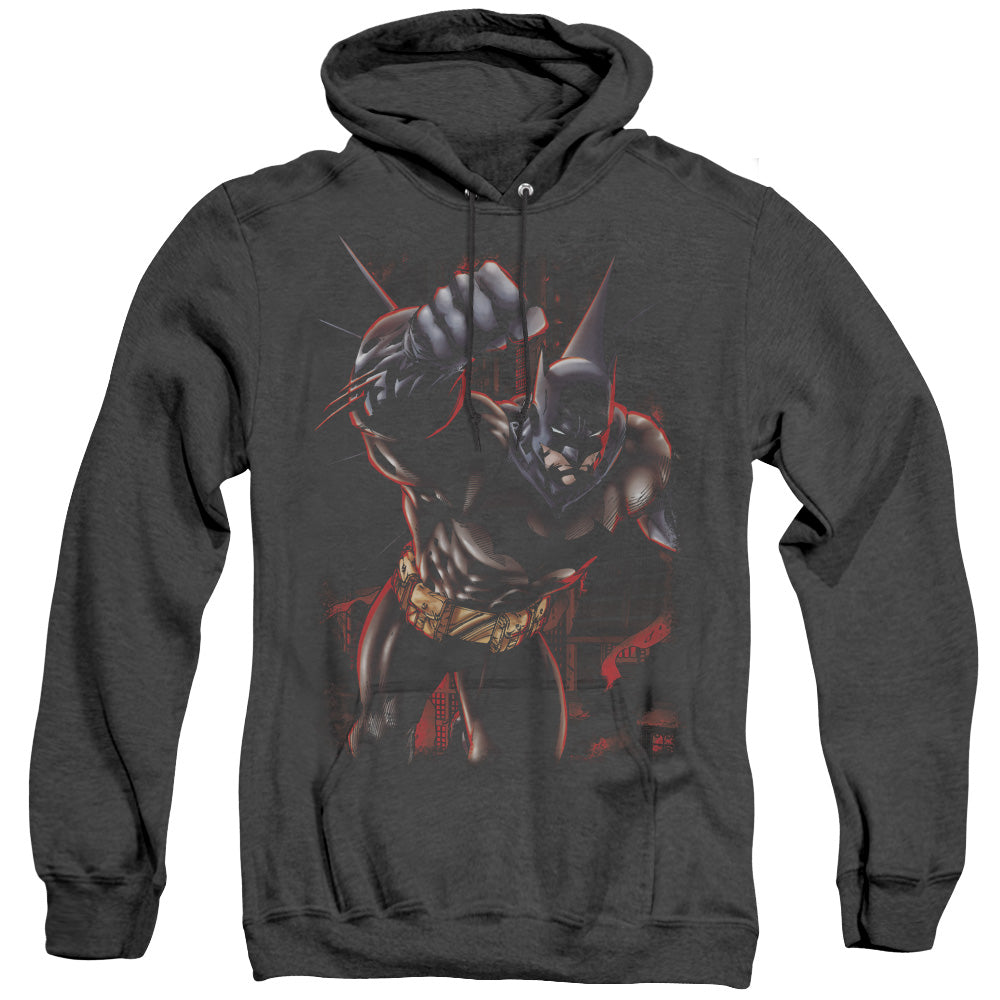 Batman Crimson Knight Heather Mens Hoodie Black Officially Licensed