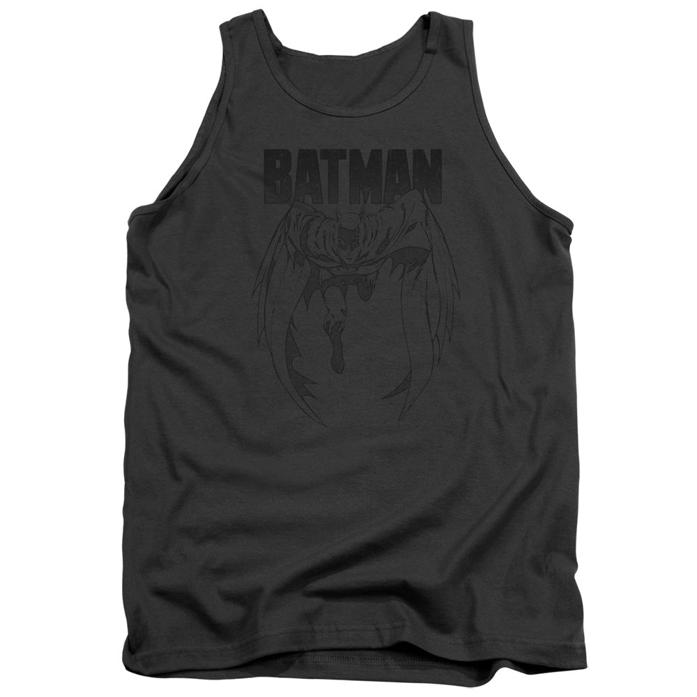 Batman Grey Noise Mens Tank Top Shirt Charcoal Officially Licensed